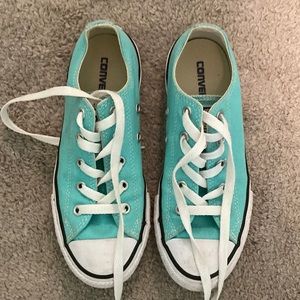 Kids size 1.5 mint green converse sneakers-good condition